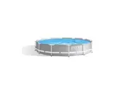 Intex 3.66mx76cm Prism Frame Premium Above Ground Swimming Pool Set Outdoor Grey
