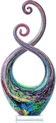 Exquisite Hand-Blown Glass Artwork Sculpture Handcrafted Beauty-Home Deco