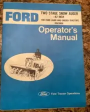 FORD-42 Inch Two Stage-Snow Auger/Blower-Lawn & Garden Tractor-Operator's Manual