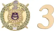 [Desert Cactus] Omega Psi Phi Lapel Pin OPP Omega Man D9 Divine 9 Cross Over Initiation Enamel Fraternity Formal Wear Blazer Jacket (Line Number Pin Set - #3), Metal, no gemstone