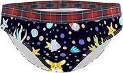 [Tiunyeah] S Hipster Panties Stretch Women Panties Bikini Panty Ladies Underwear Mermaid Corgis Navy Blue