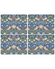 Pimpernel William Morris Strawberry Thief Placemats Blue Set of 4