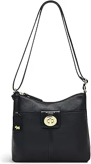 [RADLEY] London Longacre Ziptop Crossbody Handbag for Women, Made from Grained Leather, Crossbody Bag with Front Slip Pocket & Turn Lock Flap Fastening, Zip Fastened Handbag with Pockets