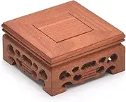 Display Stand Pedestal Wooden Rosewood Square Base Solid Wood Carved Display Stand Vase Plant Bonsai Base Buddha Statue Crafts Ornaments Teapot Base Bonsai Pedestal (Size : B)