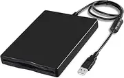 Gugxiom 3.5" USB Floppy Disk Reader, Portable External Floppy Disk Drive, USB Floppy Drive, for PC 10/7 /8 / XP/ME / 2000 / SE / 98, for Laptop and Desktop Computer