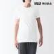 【MUJI 無印良品】男棉質無側縫天竺圓領短袖T恤(白色)