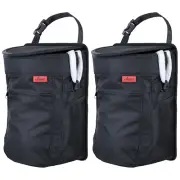 Spill-Proof Car Trash Can 2-Pack, 2.5 Gallon Hanging Bin, Storage
