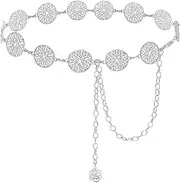 [HIQUACC] Long Tassel Waist Chain Belt for Women, Adjustable Body Jewelry, Body Belly Chain for Dress