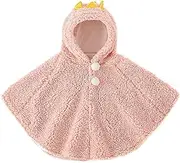 [Holiberty] Winter Kids Clothes Baby Warm Hooded Cape Cute Car Seat Fleece Cloak Snowsuit Outwear Outdoor Shawl Coat Poncho