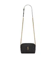 Saint Laurent Cassandra Logo Plaque Mini Crossbody Bag One size black
