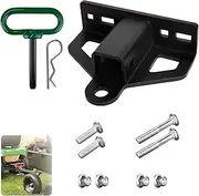 Zero Turn Lawn Mower Hitch with 1-1/4" Receiver, 6mm Thicker Heavy Duty Steel Trailer Receivers Hitch, Universal Upgrade 1-1/4 Hitch Receiver (Trailer Hitch & Pin & Clip)
