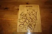 Lichtenberg Fractal Burn Art 15x11x1/2 tray