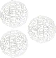 Chicken Ball Cage,3 Pieces Movable C hIcken Orb B All Ca ge Pet Safety Chicke N Ca ge,Ba Ll-Shaped Chi Cken Hamster B All Cag e Safe Walking Net Pigeon Chick Coop For Outdoor Farms Courtyard, Rabbits