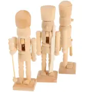 3 Pcs Nutcracker Puppets Blank Outdoor Christmas Decoration Cookies