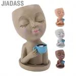 JIADASS 迷你和尚佛像中國綠砂岩雕像 3