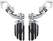 HDBUBALUS Highway Pegs Short Angled Mounting Foot Pegs Fit for Harley Electra Road King Street Glide 1 14" 32mm Engine Guard Bars
