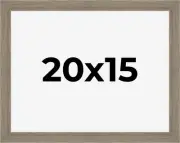 20x15 Frame Gray Barnwood Picture Frame Modern Photo Frame UV Acrylic, Acid Free