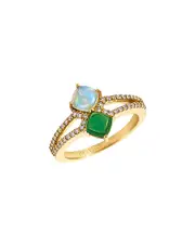 Le Vian 14K 1.08 ct. tw. Diamond & Pistachio Diopside Ring