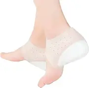 Invisible Height Increase Concealed Enhancers Soft Silicone Heel Insoles Wearable Heel Cushion Lift Inserts，Half Heel Socks Heel Protector Breathable Suitable for Men Women (6cm)