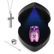 Small Urns for Human Ashes Keepsake with Heart Box, Urn Necklace and Funnel, ...
