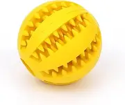 Pet Molar Stick Puppy Toy Leaking Food Ball Rubber Ball Dog Chewing Toy Cleaning Teeth Dog Cat Dog Accessories Squeaky Dog Toy cleaning expends energy grinding teeth (Color : Yellow, Size : 5cm)