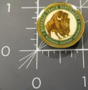 BUFFALO TRACE Magnetic LAPEL PIN Badge Button bourbon whiskey kentucky empty
