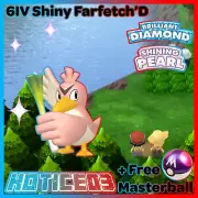 6IV Shiny Farfetch’d Pokemon Brilliant Diamond Shining Pearl