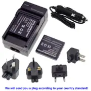 2x Battery +Charger For Panasonic CGA-S008 S008A S008E DMW-BCE10 BCE10E BCE10PP