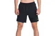 2XU Aero 7in Mens Running Shorts - Black/Silver Reflective - M