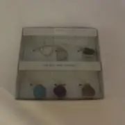 NIB Pop Fizz Clink Wine Charms SET/6, Gemstone Crystals Multicolored Jewels GIFT