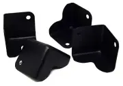 4 Pcs Metal Cabinet Corner Black For DJ Enclosure Speaker Box HA-48BK 1.5"x1.5"