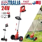 Electric Grass Cordless Trimmer Garden Lawn Cutter Brush Mower Whipper Snipper