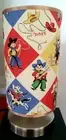 Cowboy cowgirl bedside touch lamp night light fabric shade