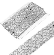 uxcell 3.5cm x 6m Sequins Trim Flat Sequin Paillette Ribbon Strip Braid for Crafts, Embellishments, DIY Sewing Costume Silver Tone