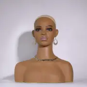 1Pcs Realistic Mannequin Head With Shoulder For Display Wigs Earing Hat Stand