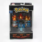 TRAINER'S CHOICE Charmander Charmeleon Charizard & Mega X - TOMY Figures Set