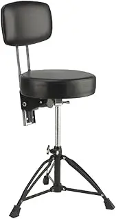 Stagg DT-280R BK Professional Adjustable Drum Throne with Back Rest - Black