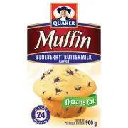 Quaker Muffin Mix Blueberry 900g makes 24 muffins {Imported from Canada}