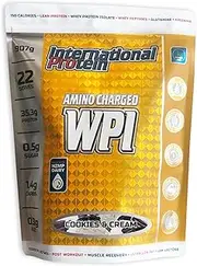 International Protein Amino Charged Cookies & Cream Flavour Whey Protein Isolate Powder 907 g