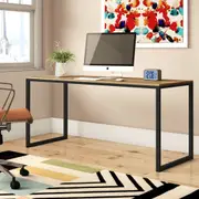 Zinus 160cm Office Desk Laptop Computer Table Wood Metal in Black
