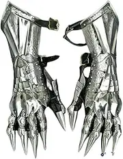 [MEDIEVALKNIGHTS] Antique Handmade Medieval Nazgul Gloves Knight Crusader Gauntlets Steel Wearable Armor Gloves, One Size