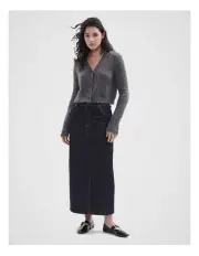 [Unison] Denim Midi Skirt in Blue