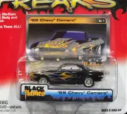 Johnny Lightning 69 1969 Chevy Camaro Black With Flames Chevrolet Car