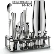 Bartender Kit Complete 20 PC Bar Tools Cocktail Shaker Mixer Stainless Steel NEW