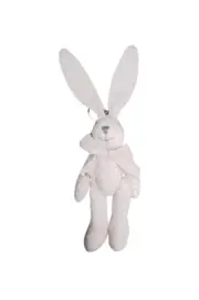 Cute Bunny Plush Keyring - pink