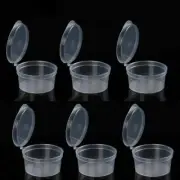 Take Away Food Container With Lid Plastic Round Clear Sauce Containers AU seller