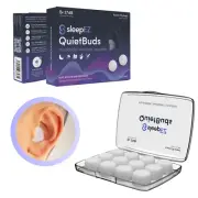 SleepEZ QuietBuds - 12 Pack (White) Soft Silicon Earplugs Noise Reduction 27dB