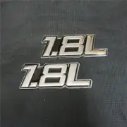 2PCS 1.8L Chrome Black Metal Emblem Decal Sticker Badge Diesel Auto Engine Turbo (for: Porsche)
