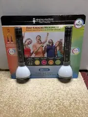2 Pack Singing Machine Duet Karaoke Microphones Wireless Bluetooth Speakers