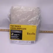 Everbilt Poly Backed Drop Cloth Plastic Gray 6-ft x 9-ft 1003 804 387